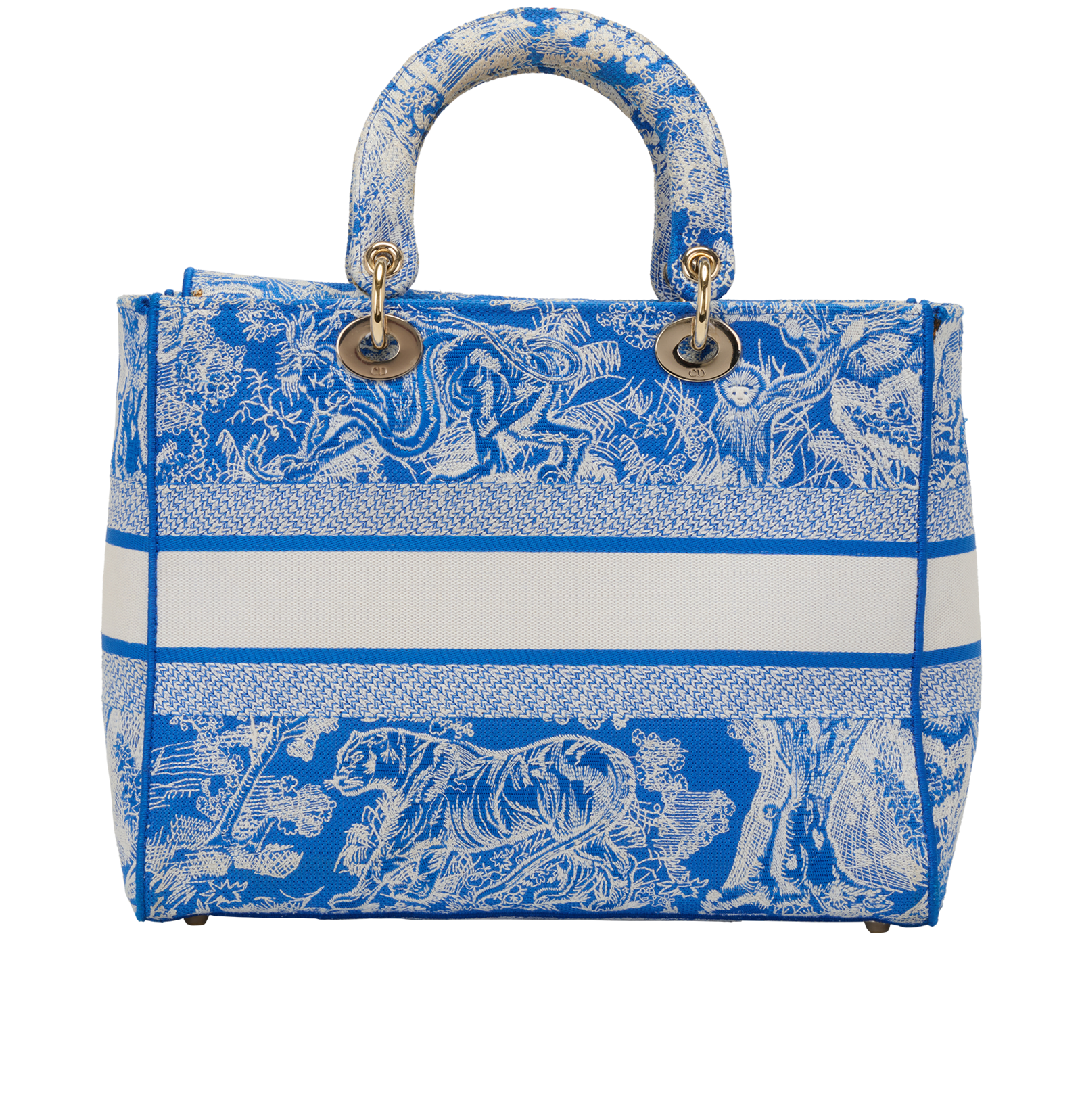 Large Toile De Jouy D-Lite, &pound;1,700, Handbags, Blue, Canvas, Back view